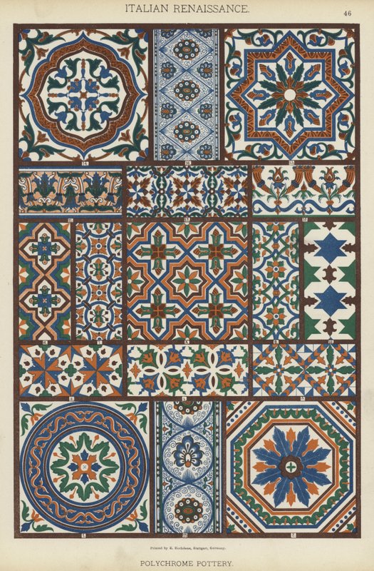 Italiaanse renaissance, polychroom aardewerk door German School