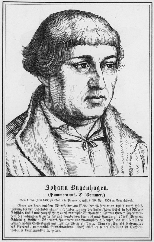 Johann Bugenhagen, Pommeranus, D Pommer door German School