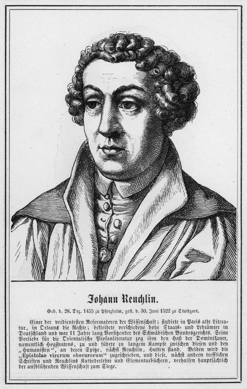 Johann Reuchlin (gravure) door German School