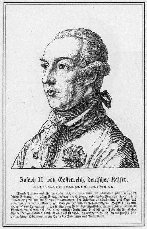 Joseph II van Oostenrijk, Duitse Keizer (gravure) door German School