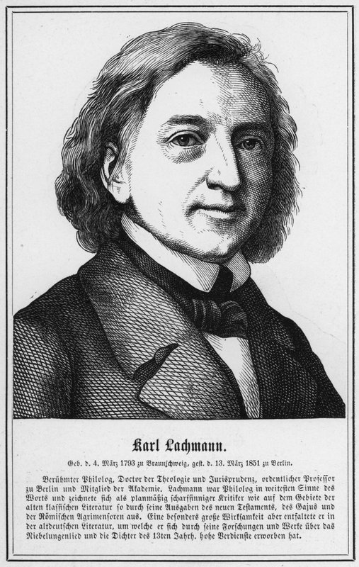 Karl Lachmann (gravure) door German School
