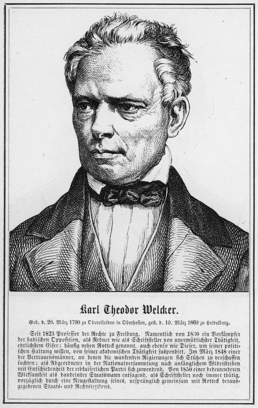 Karl Theodor Welcker (gravure) door German School