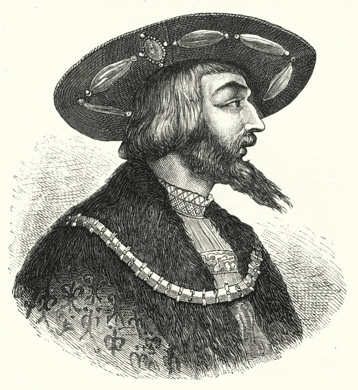 Koning Lodewijk II van Hongarije door German School