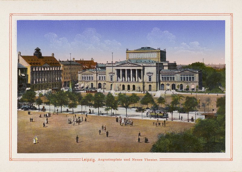 Leipzig, Augustusplatz en Neues Theater door German School