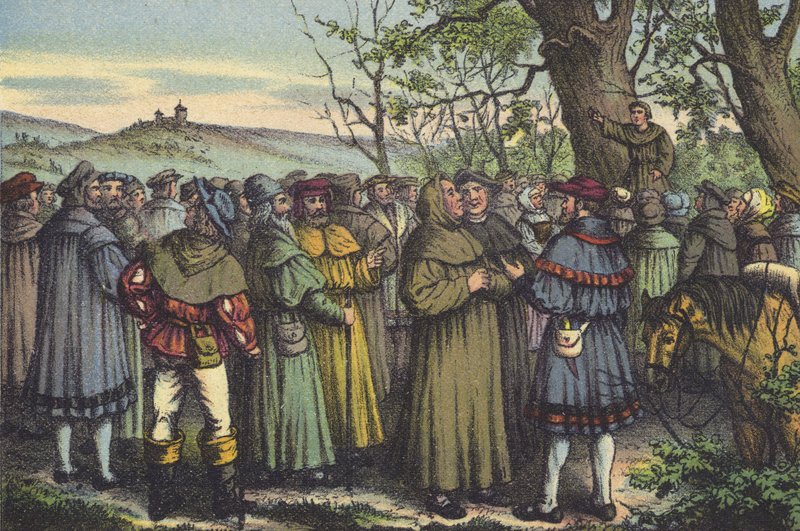 Luther predikend door German School