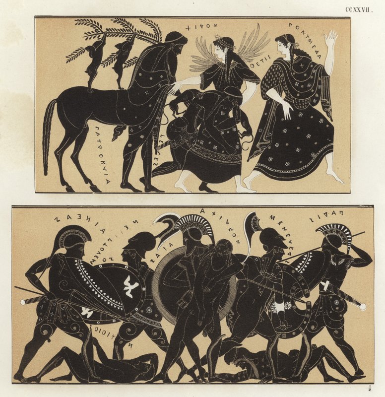 Peleus en Thetis door German School