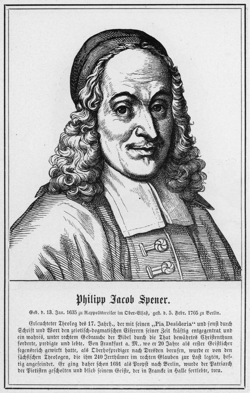 Philipp Jacob Spener (gravure) door German School