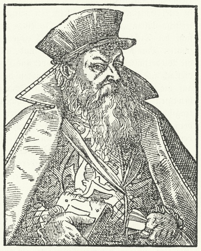 Philipp Nicodemus Frischlin, Duitse toneelschrijver (gravure) door German School