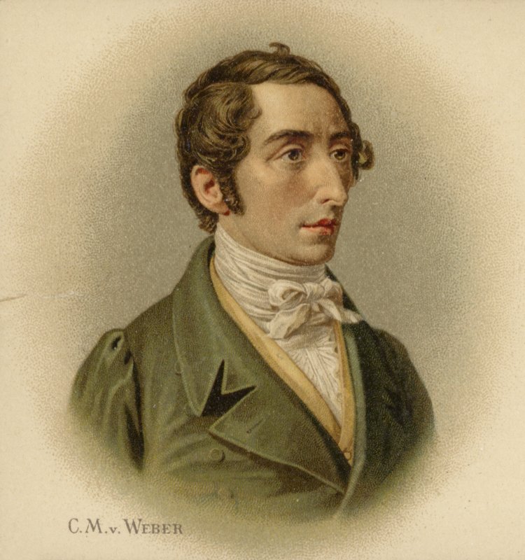 Portret van Carl Maria von Weber door German School