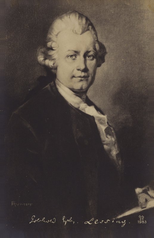 Portret van Gotthold Ephraim Lessing door German School