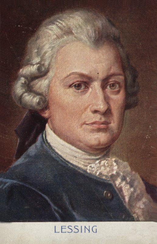 Portret van Gotthold Ephraim Lessing door German School