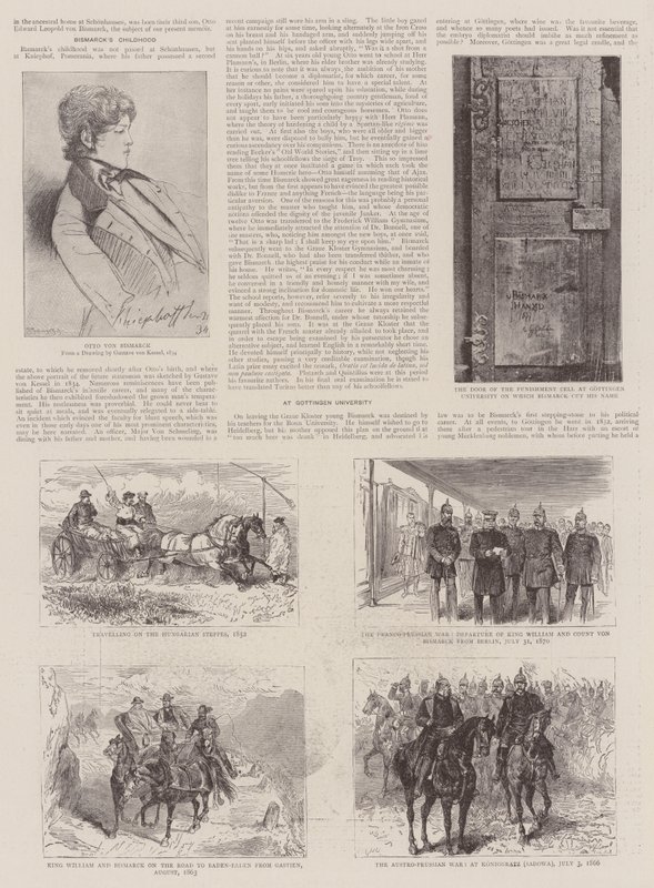 Prins Bismarck (gravure) door German School