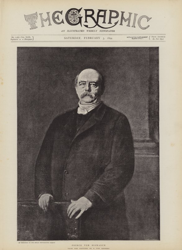 Prins Von Bismarck (litho) door German School