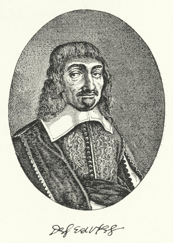 René Descartes, Franse filosoof (gravure) door German School