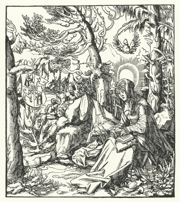 St. Ida van Lotharingen (c1040-1113) door German School