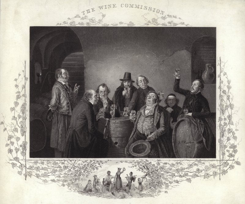 De wijncommissie (gravure) door German School