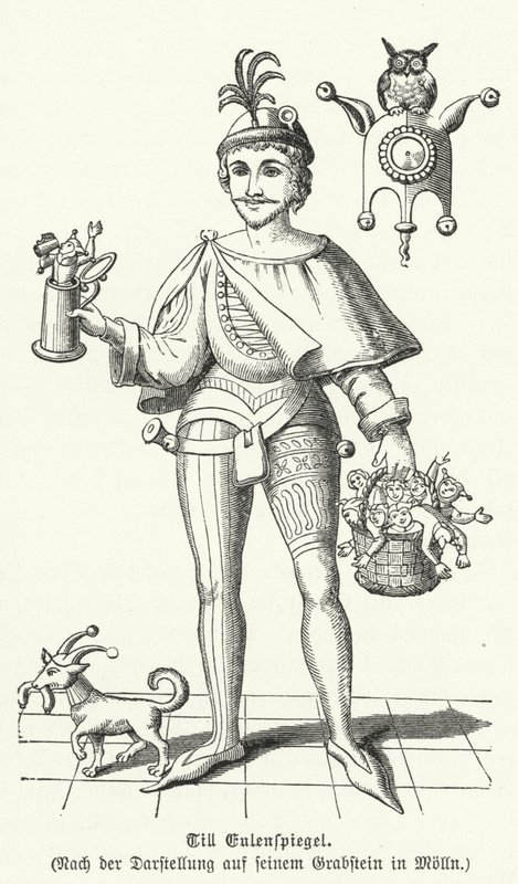 Till Eulenspiegel (gravure) door German School