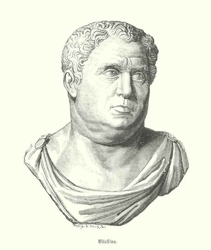 Vitellius, Romeinse keizer (gravure) door German School