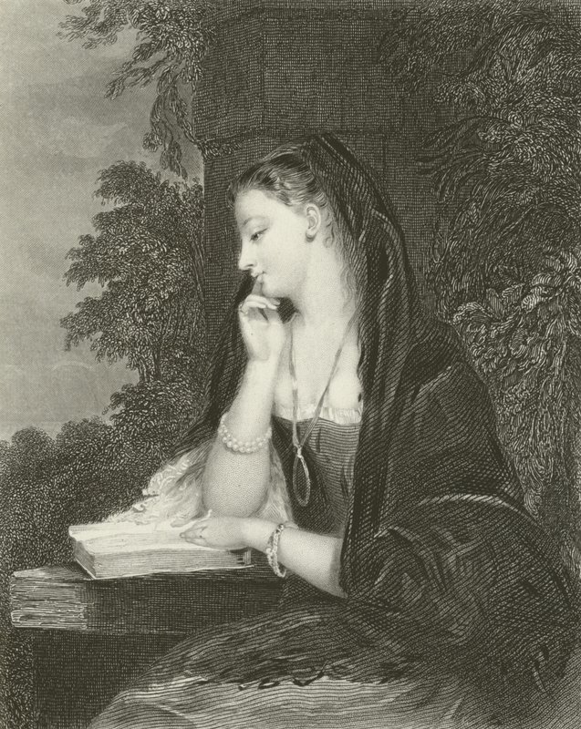 Maagdelijke Meditatie door Gilbert Stuart Newton