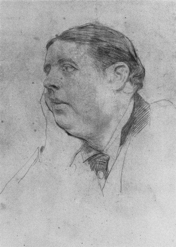 Oscar Wilde (litho) door Giovanni Boldini