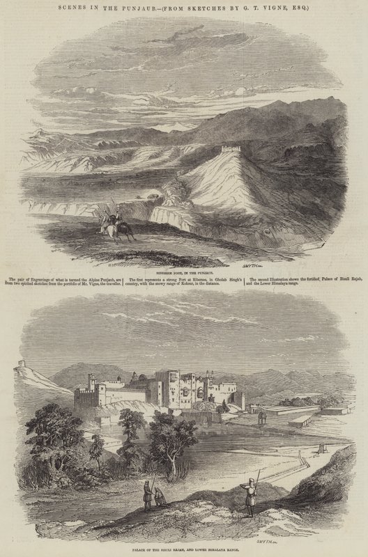 Scènes in de Punjab door Godfrey Thomas Vigne