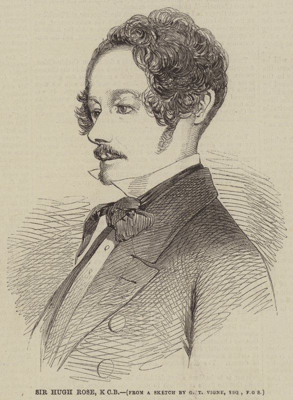 Sir Hugh Rose, KCB door Godfrey Thomas Vigne