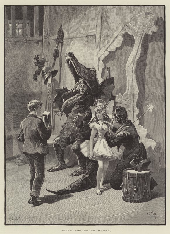 Achter de Schermen, de Draak Verfrissen door Gordon Frederick Browne