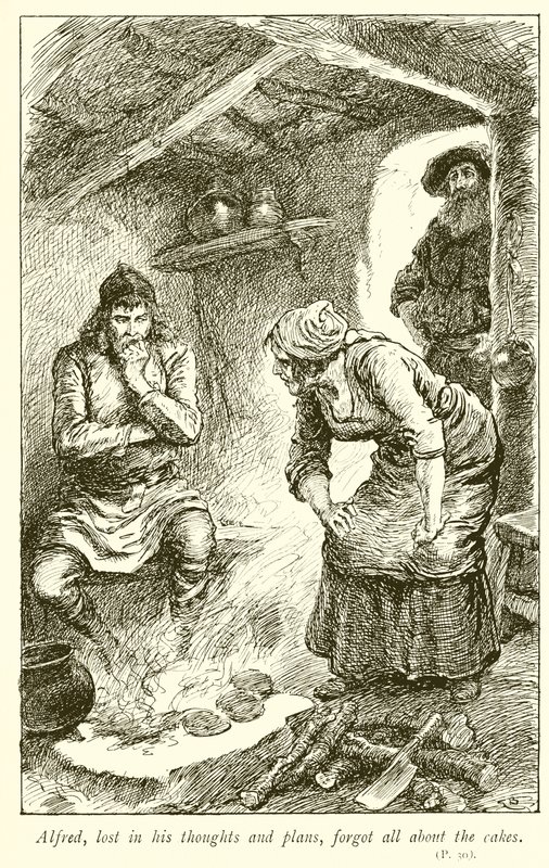 Alfred verbrandt de taarten door Gordon Frederick Browne
