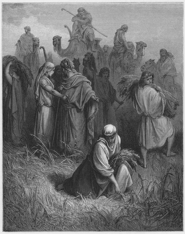 Gustave Doré Bijbel: Boaz en Ruth door Gustave Dore