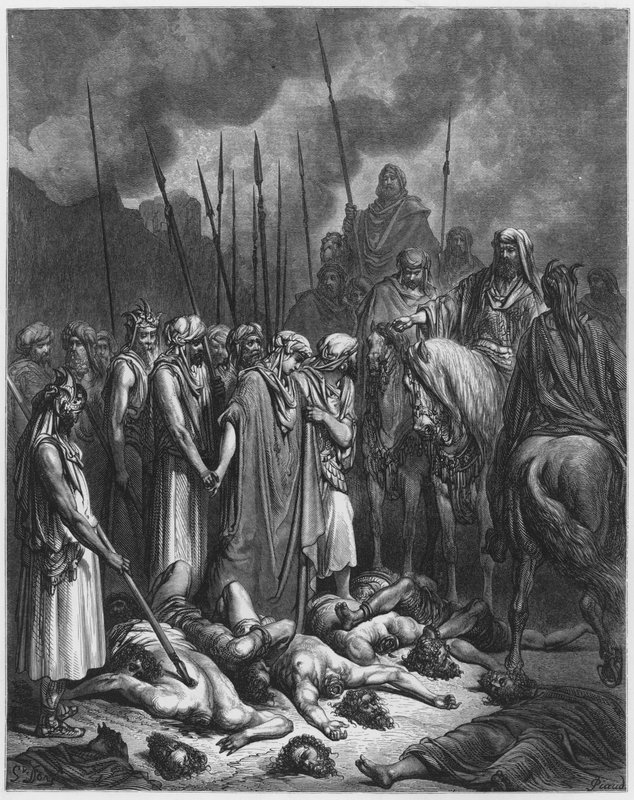 Jozua spaart Rachab door Gustave Dore