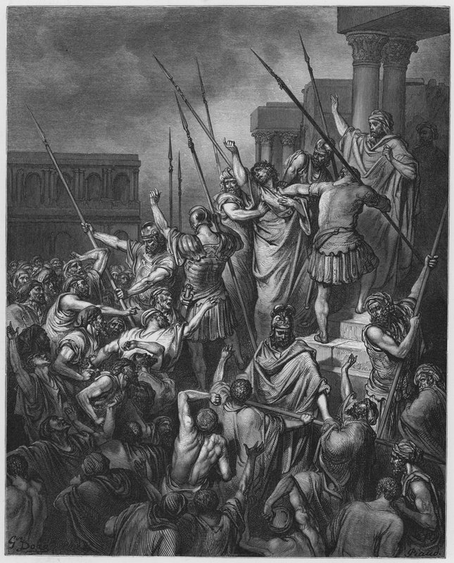 Paulus gered van de menigte door Gustave Dore