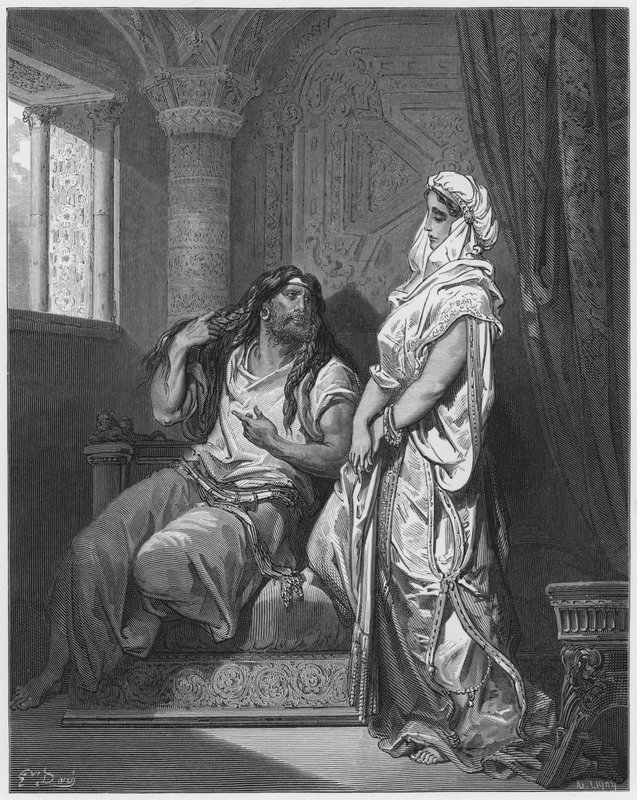 Simson en Delila door Gustave Dore
