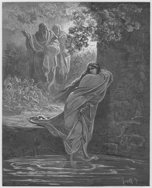 Susanna in het bad door Gustave Dore