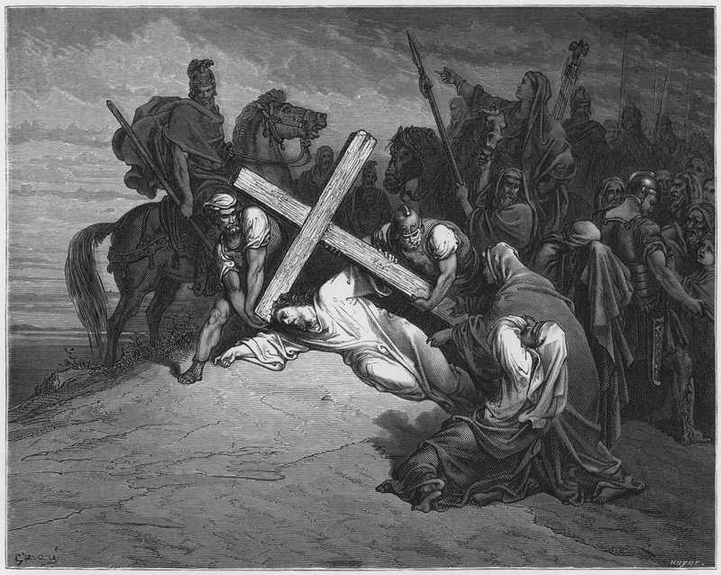 De aankomst op Golgotha door Gustave Dore