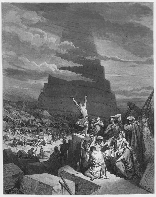 De spraakverwarring door Gustave Dore