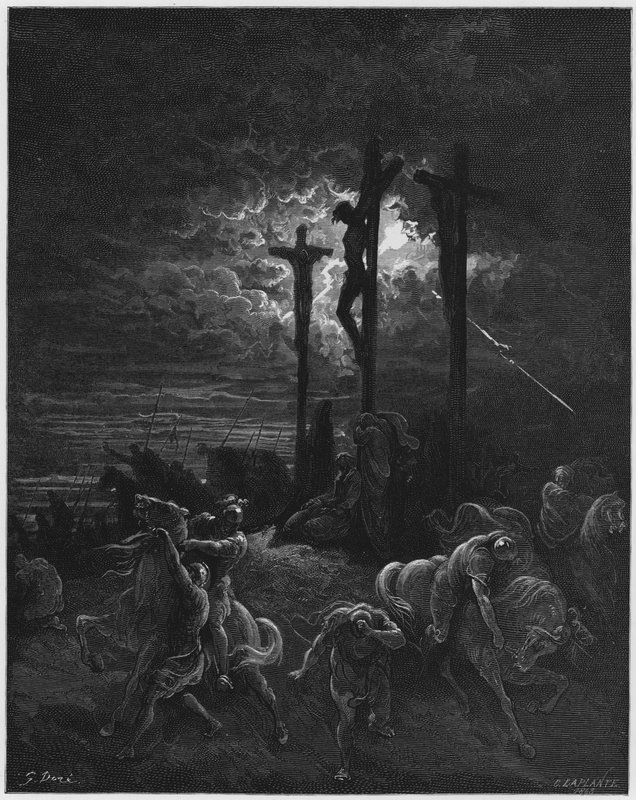 De duisternis bij de kruisiging door Gustave Dore