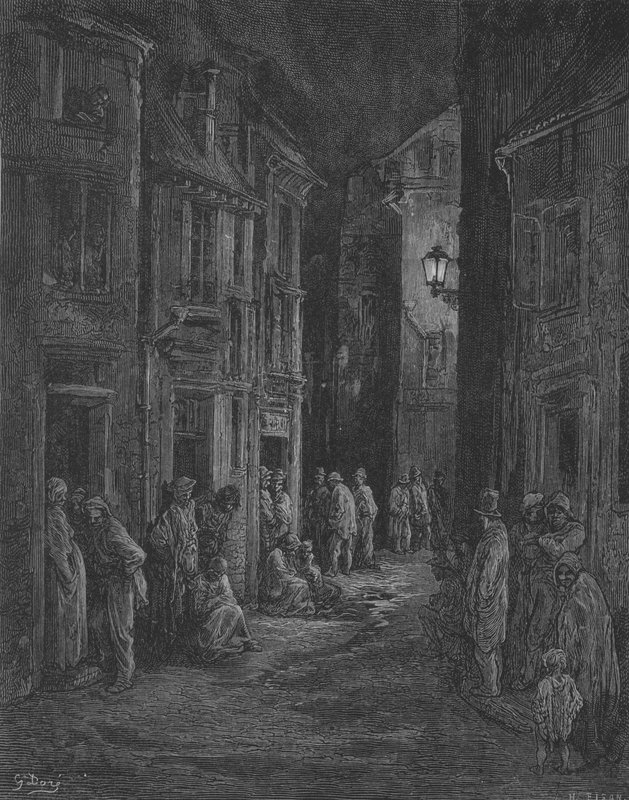 Bluegate Fields door Gustave after Dore