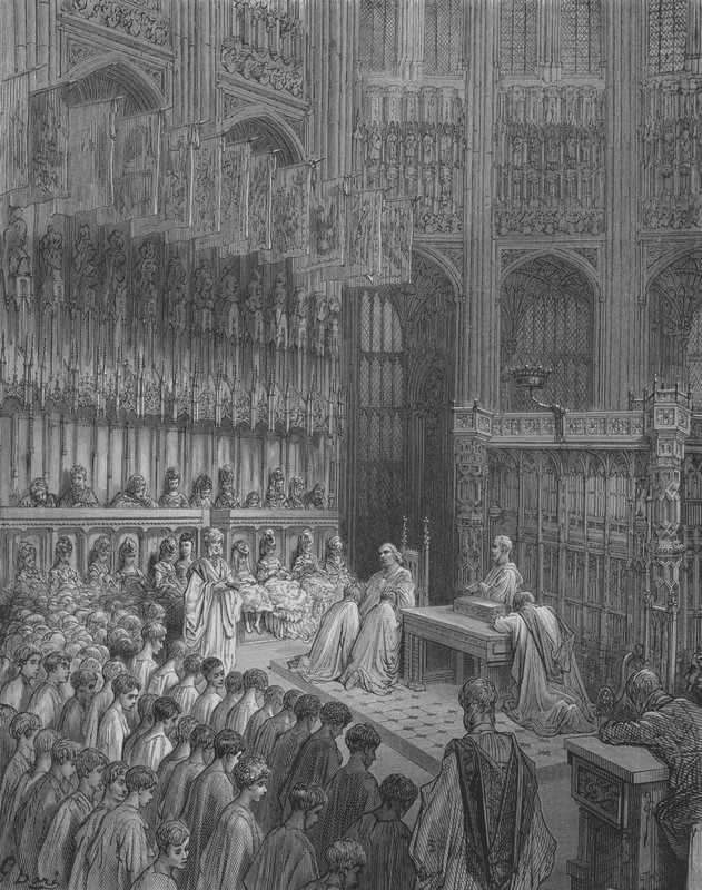 Bevestiging Van Kinderen In Westminster door Gustave after Dore