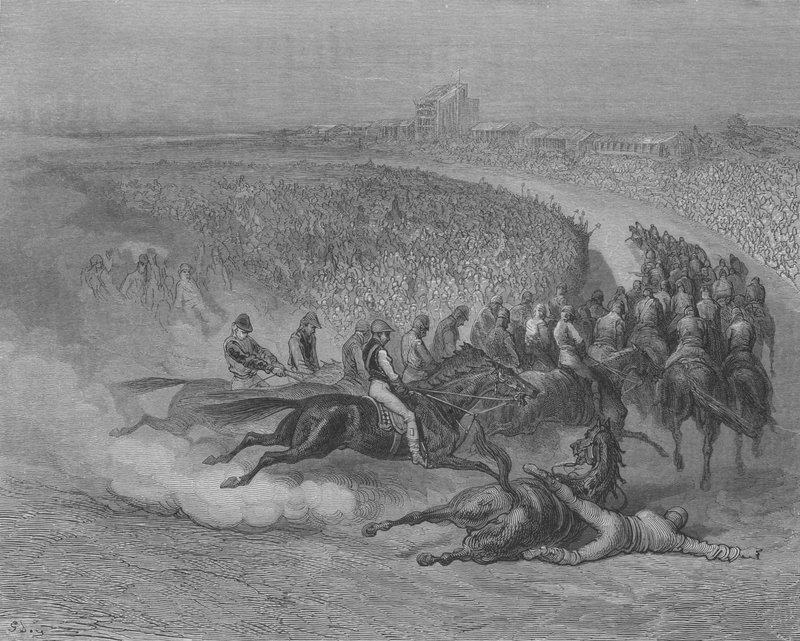 Derby, De Bocht door Gustave after Dore