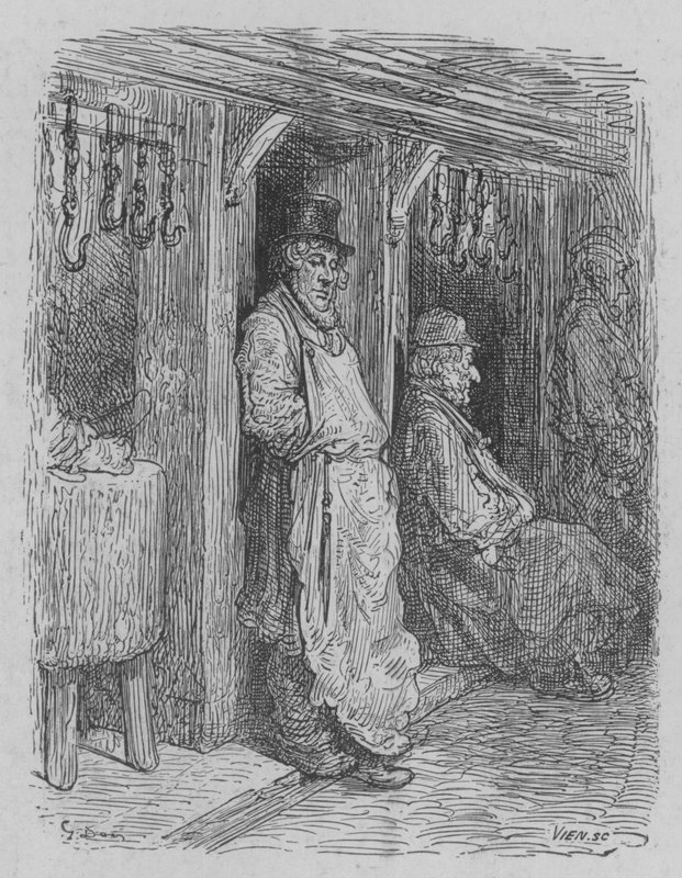 De Slager Wachtend Op Zijn Klant door Gustave after Dore