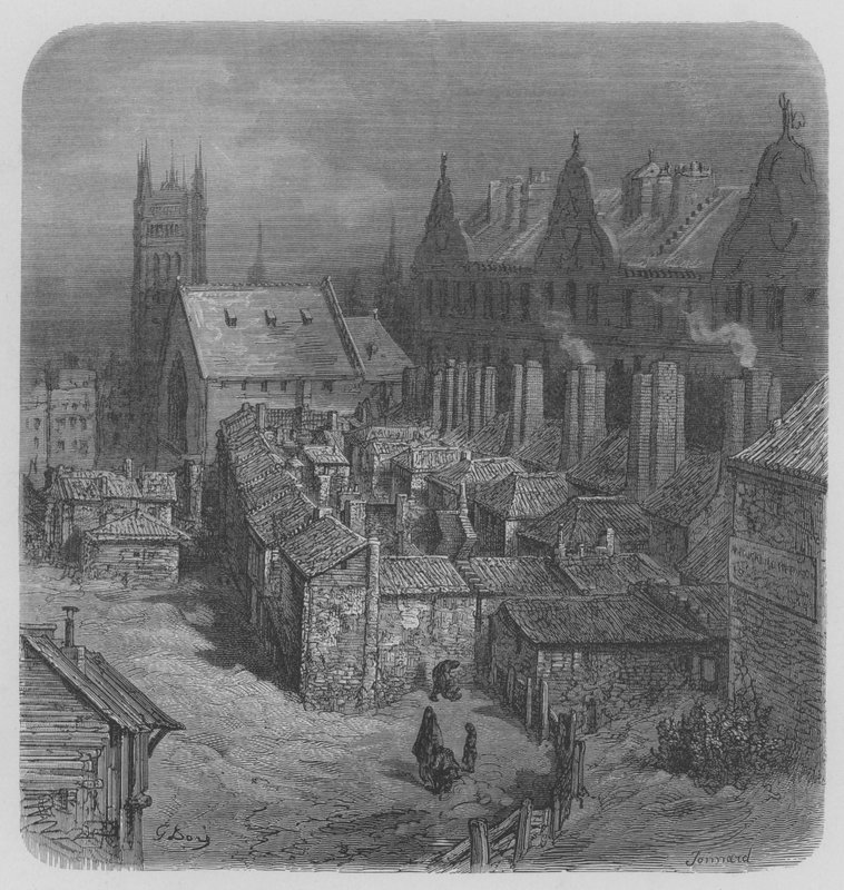 De Hoek Van De Duivel, Bij Westminster door Gustave after Dore