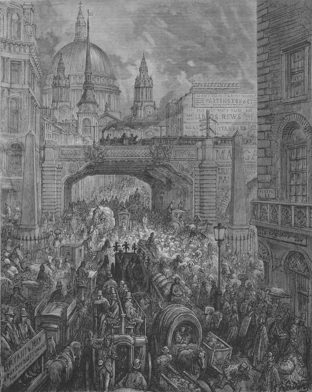 Ludgate-Hill door Gustave after Dore