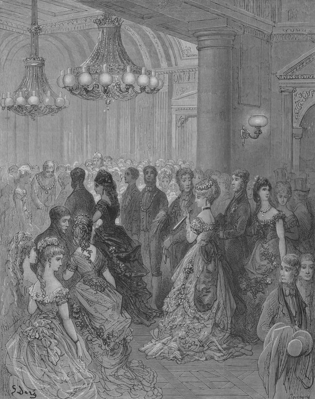 Mansion-House, Op Het Bal door Gustave after Dore