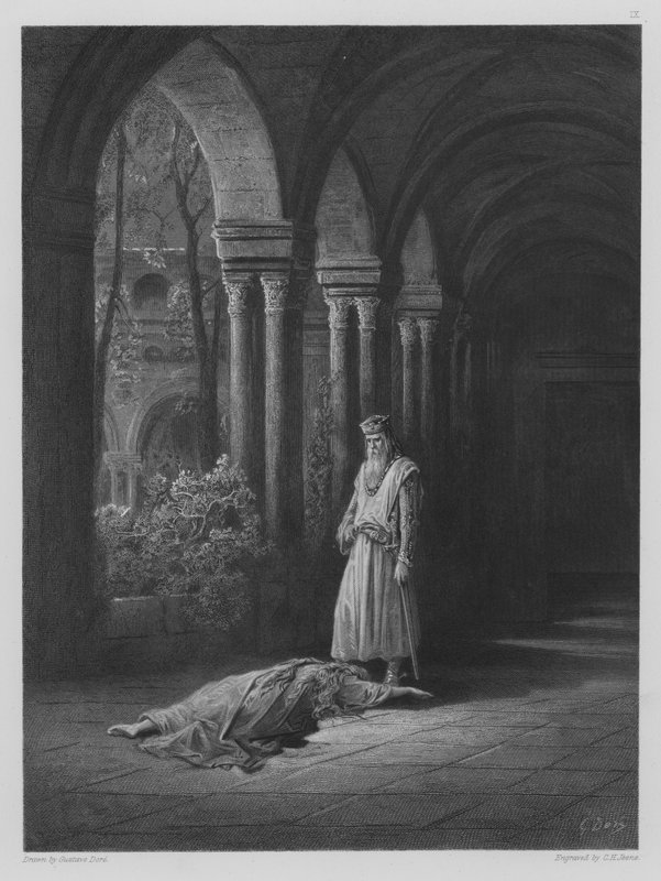 Het Afscheid van de Koning door Gustave after Dore