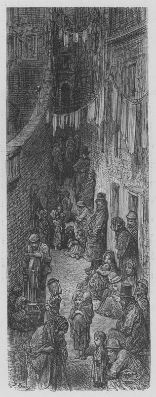 Een Straat in de Arme Wijken door Gustave after Dore