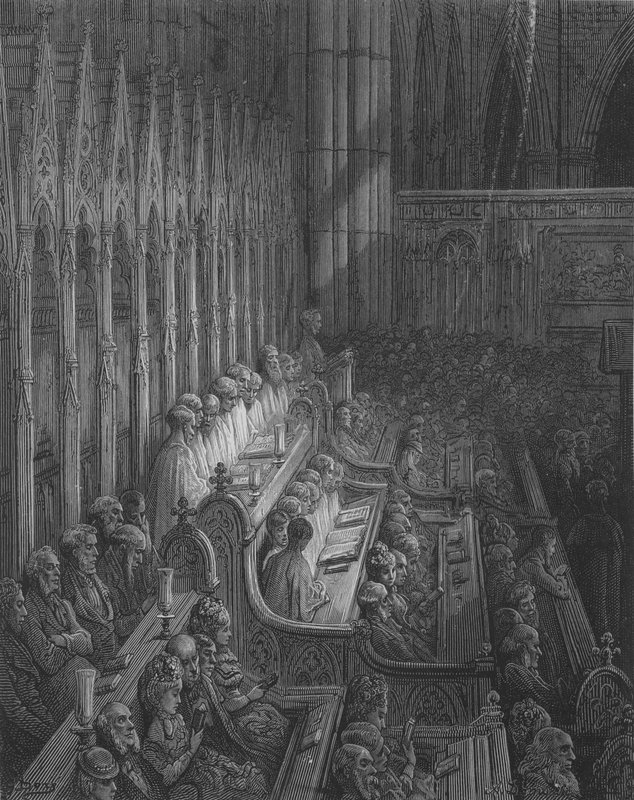 Westminster, Het Koor door Gustave after Dore
