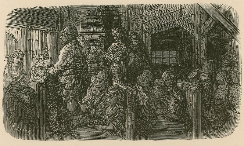 Koffiehuis Petticoat Lane door Gustave Dore