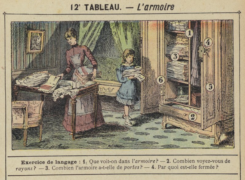 De kast (kleur litho) door Gustave Fraipont