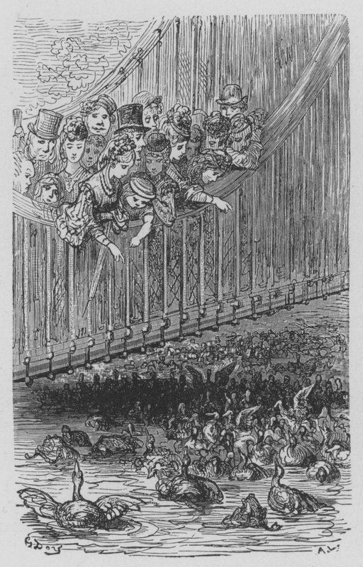 Hyde-Park, De Serpentine door Gustave after Dore