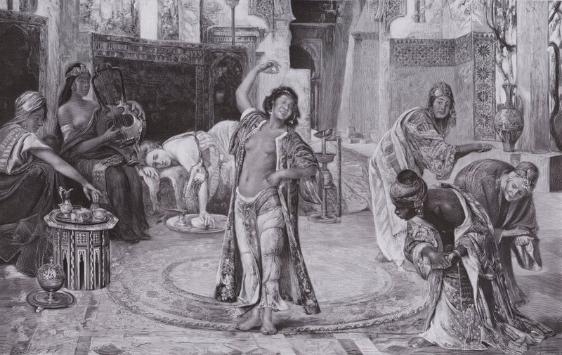 Vermaak in de harem door Gyula Tornai